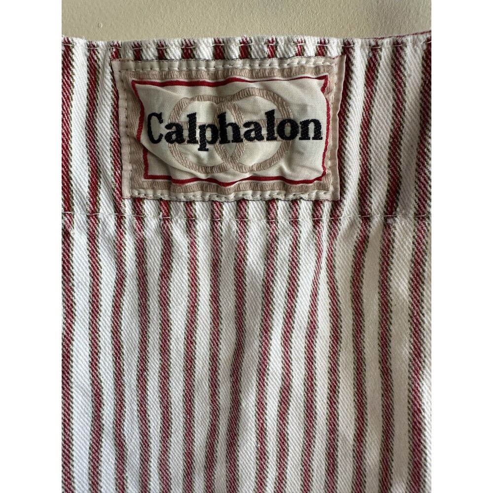Calphalon Red White Stripe Cotton Kitchen Cooking Apron Adjustable